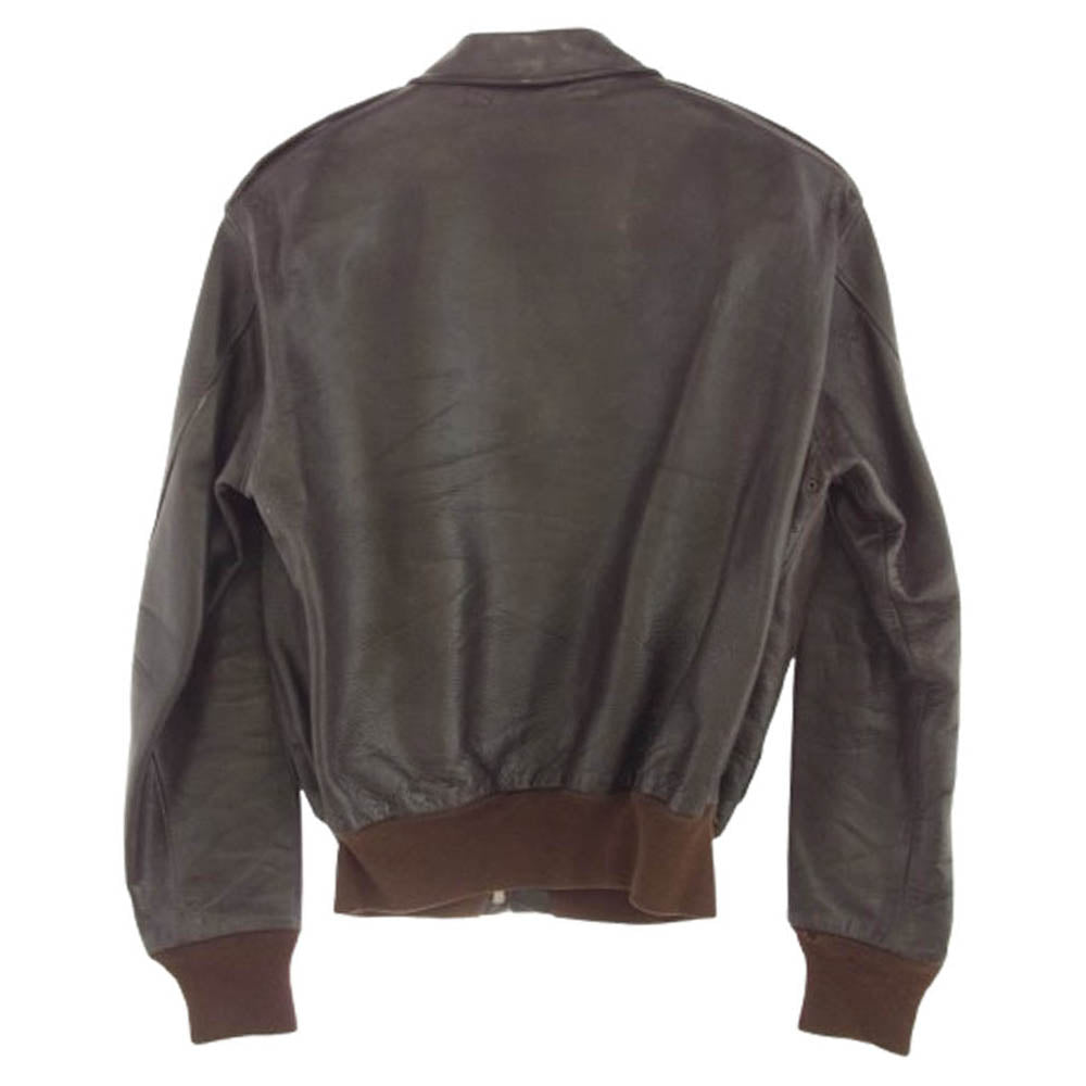 The REAL McCOY'S ザリアルマッコイズ 42-0622H A-2 ISOLA.N.Y レザー フライト ジャケット ブラウン系 42【中古】