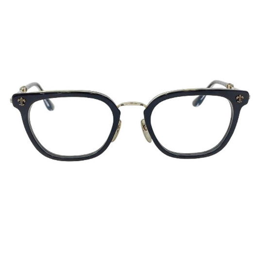 CHROME HEARTS クロムハーツ（原本無） 51□21-148 ユナイテッドアローズレシート付属 純正レンズ付属 STRAPADICTOME サイドフレアニー ボストンフレーム メガネ 眼鏡 ブラック系 51□21-148【中古】