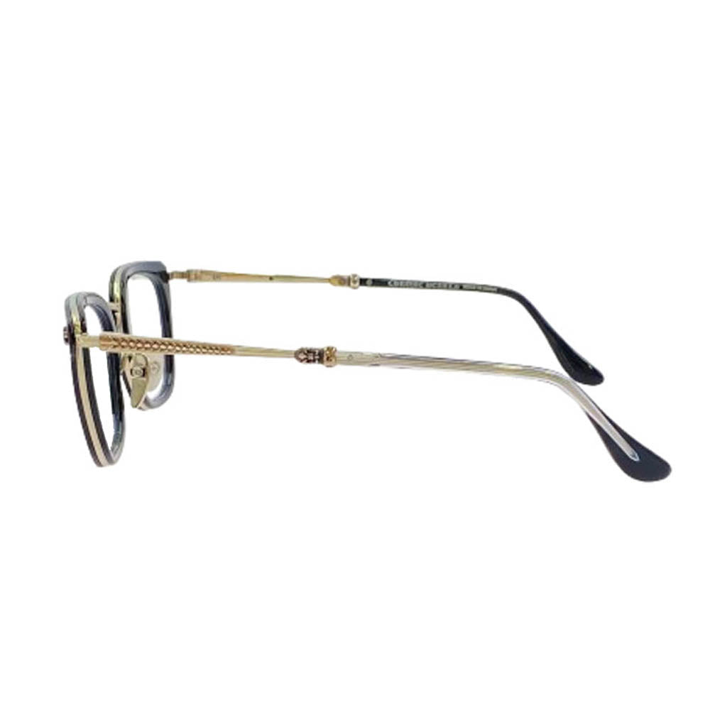 CHROME HEARTS クロムハーツ（原本無） 51□21-148 ユナイテッドアローズレシート付属 純正レンズ付属 STRAPADICTOME サイドフレアニー ボストンフレーム メガネ 眼鏡 ブラック系 51□21-148【中古】