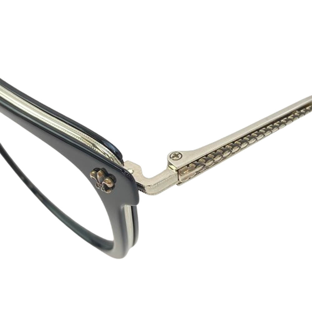 CHROME HEARTS クロムハーツ（原本無） 51□21-148 ユナイテッドアローズレシート付属 純正レンズ付属 STRAPADICTOME サイドフレアニー ボストンフレーム メガネ 眼鏡 ブラック系 51□21-148【中古】