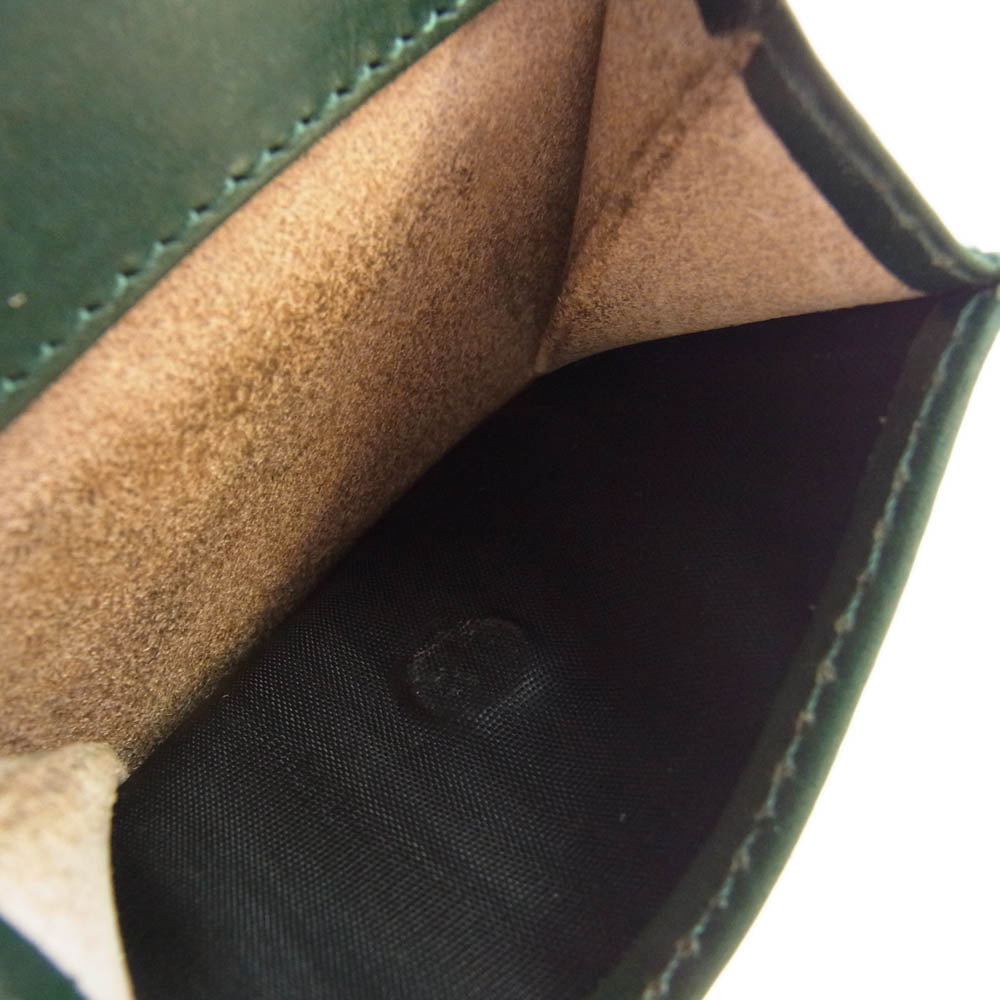 GLENROYAL グレンロイヤル SMALL WALLET BRIDLE LEATHER スモールウォレット フルブライドルレザー ボトルグリーン グリーン系【中古】