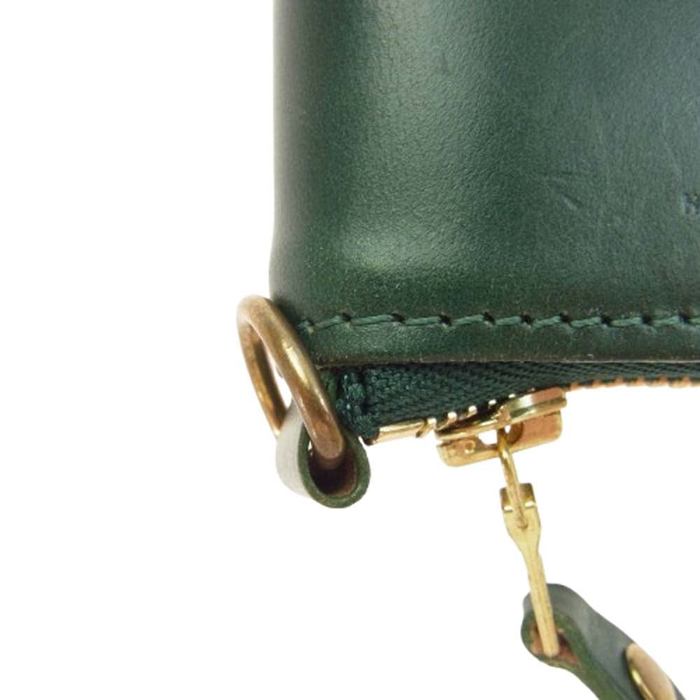 GLENROYAL グレンロイヤル SMALL WALLET BRIDLE LEATHER スモールウォレット フルブライドルレザー ボトルグリーン グリーン系【中古】