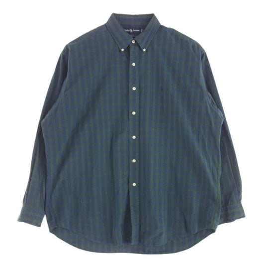 POLO RALPH LAUREN ポロ・ラルフローレン BLAKE ポニー刺繍 ボタンダウン 長袖 チェック シャツ マルチカラー系 XL【中古】