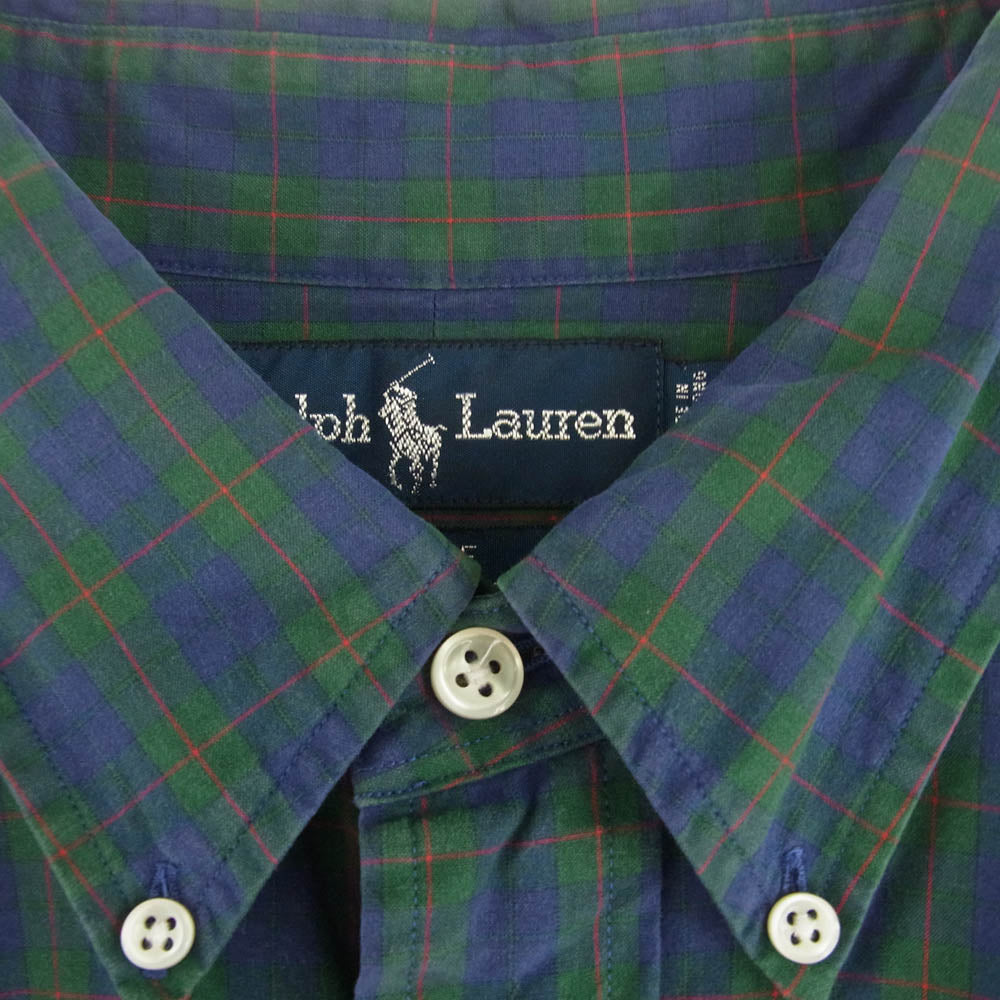 POLO RALPH LAUREN ポロ・ラルフローレン BLAKE ポニー刺繍 ボタンダウン 長袖 チェック シャツ マルチカラー系 XL【中古】