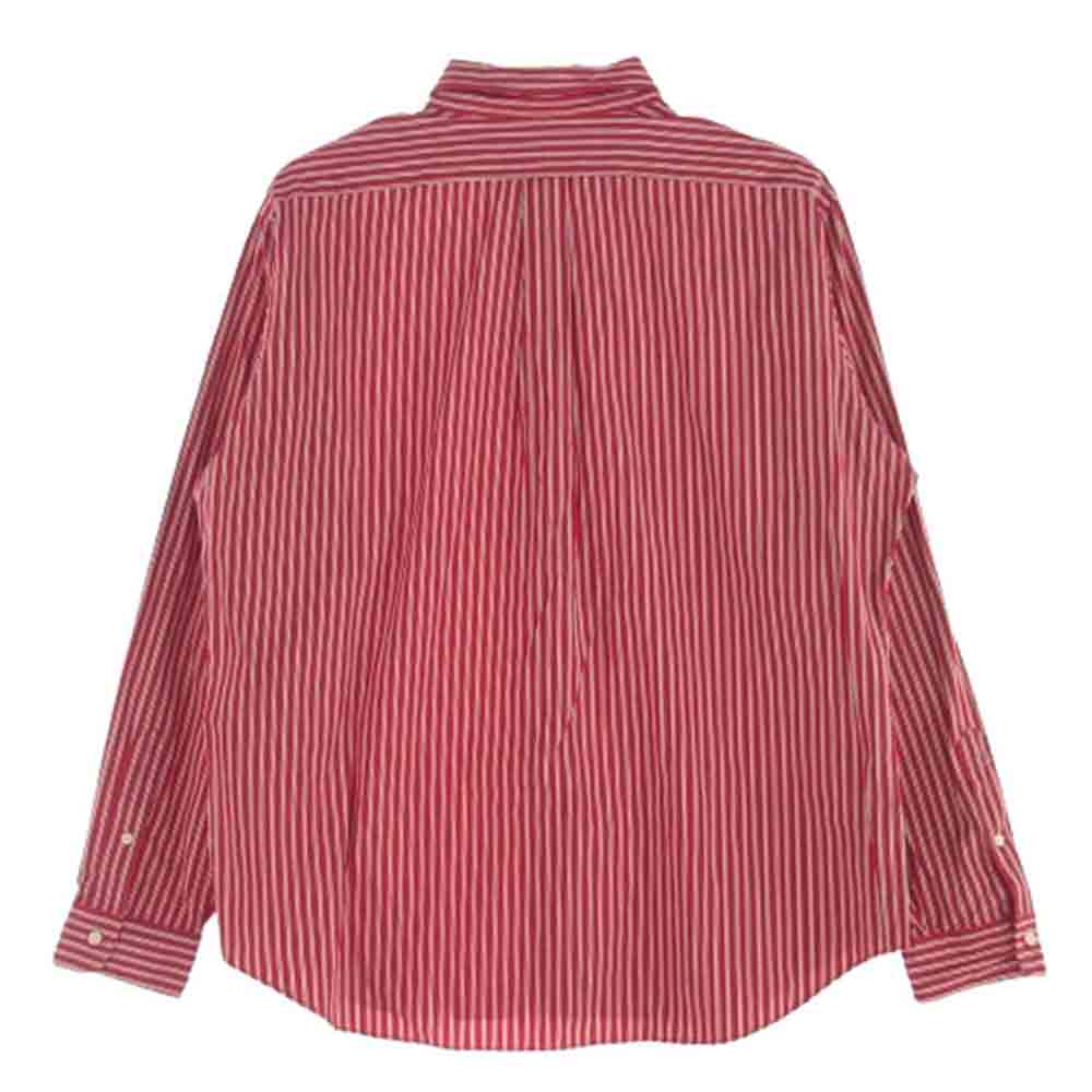 POLO RALPH LAUREN ポロ・ラルフローレン CLASSIC FIT クラシック フィット ボタンダウン 長袖 ストライプ シャツ レッド系 XL【中古】