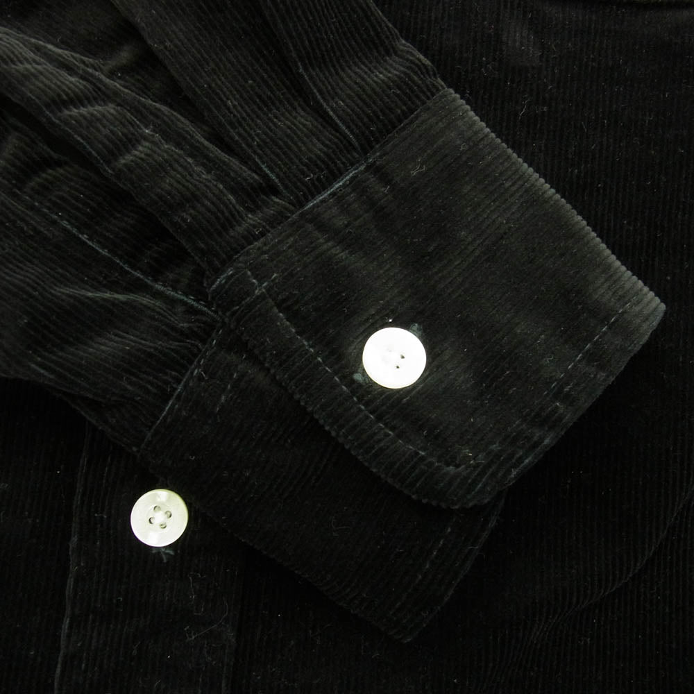 エクストララージ 101234014001 OLD ENGI LG COR SHIRT オールドロゴ レギュラーカラー コーデュロイ 長袖 シャツ ブラック系 S【極上美品】【中古】