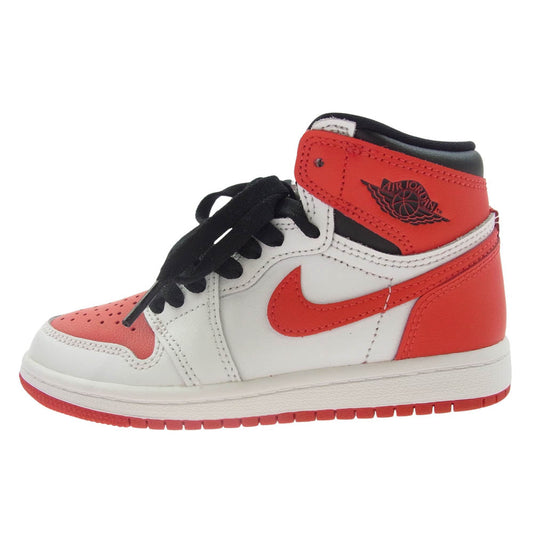 NIKE ナイキ AQ2664-161 PS Air Jordan 1 High OG Heritage AJ1 エアジョーダン1 ハイ ヘリテージ キッズ ハイカット スニーカー ホワイト系 レッド系 18cm【新古品】【未使用】【中古】
