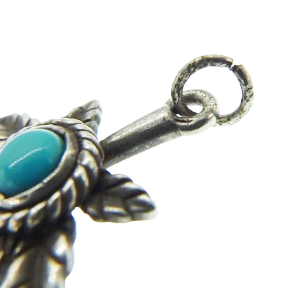 TADY&KING タディアンドキング 銀縄 ガンジャ ターコイズ ペンダント トップ Mサイズ シルバー系【中古】