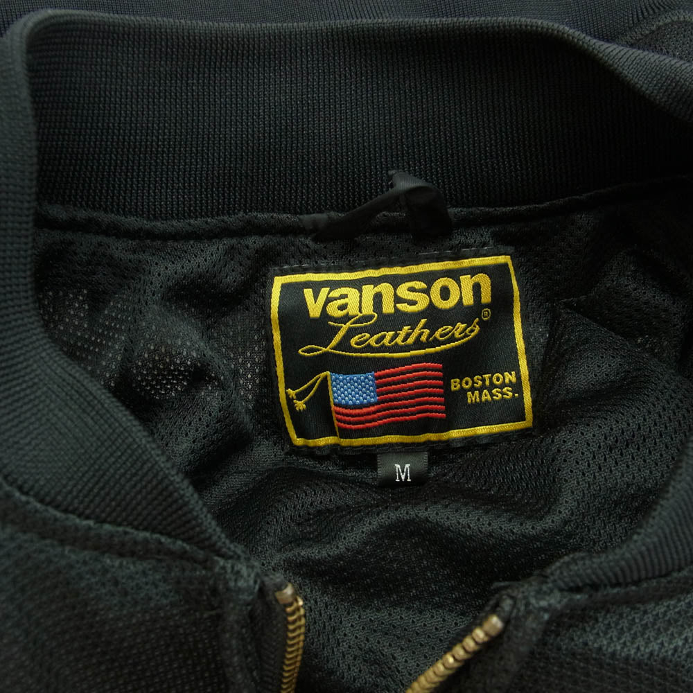 VANSON バンソン 22SS VS578RS-S2201-MA-1 メッシュ ランディング MA-1 ジャケット ブラック系 M【極上美品】【中古】