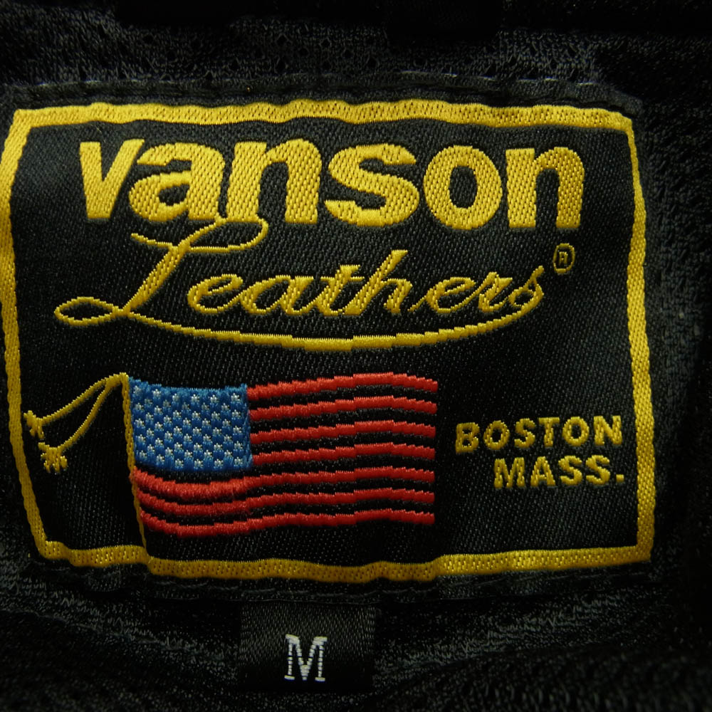 VANSON バンソン 22SS VS578RS-S2201-MA-1 メッシュ ランディング MA-1 ジャケット ブラック系 M【極上美品】【中古】