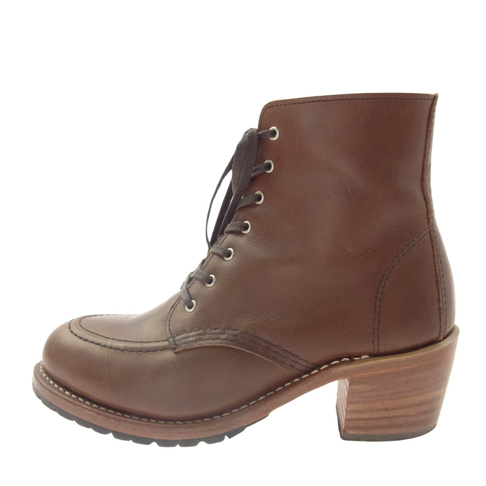 RED WING レッドウィング 3406 Clara クララ レザー レースアップ ブーツ ブラウン系 8B【中古】