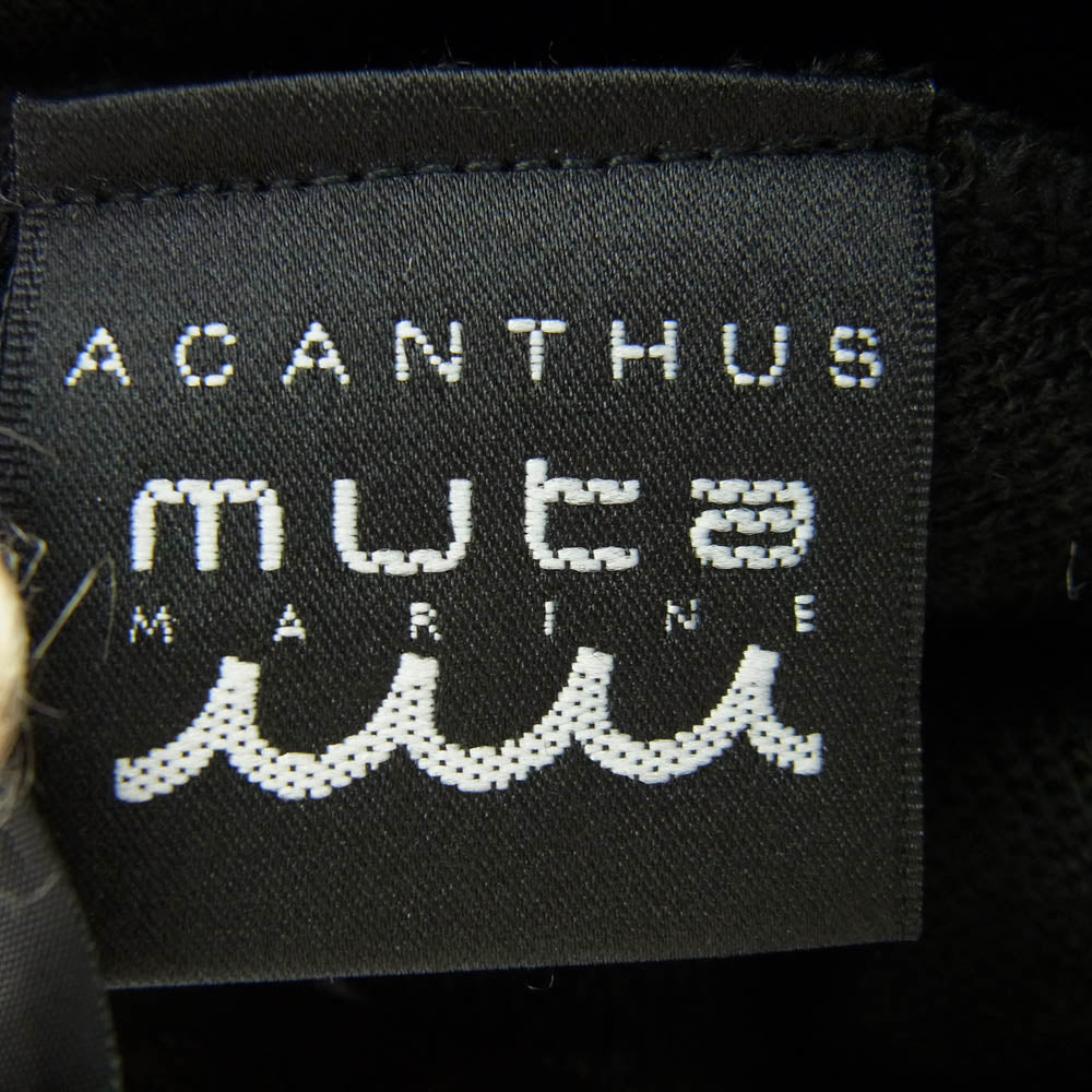 アカンサス MA2441 muta MARINE Logo Pool Knit Cap ムータ ロゴ ニット キャップ ブラック系【極上美品】【中古】
