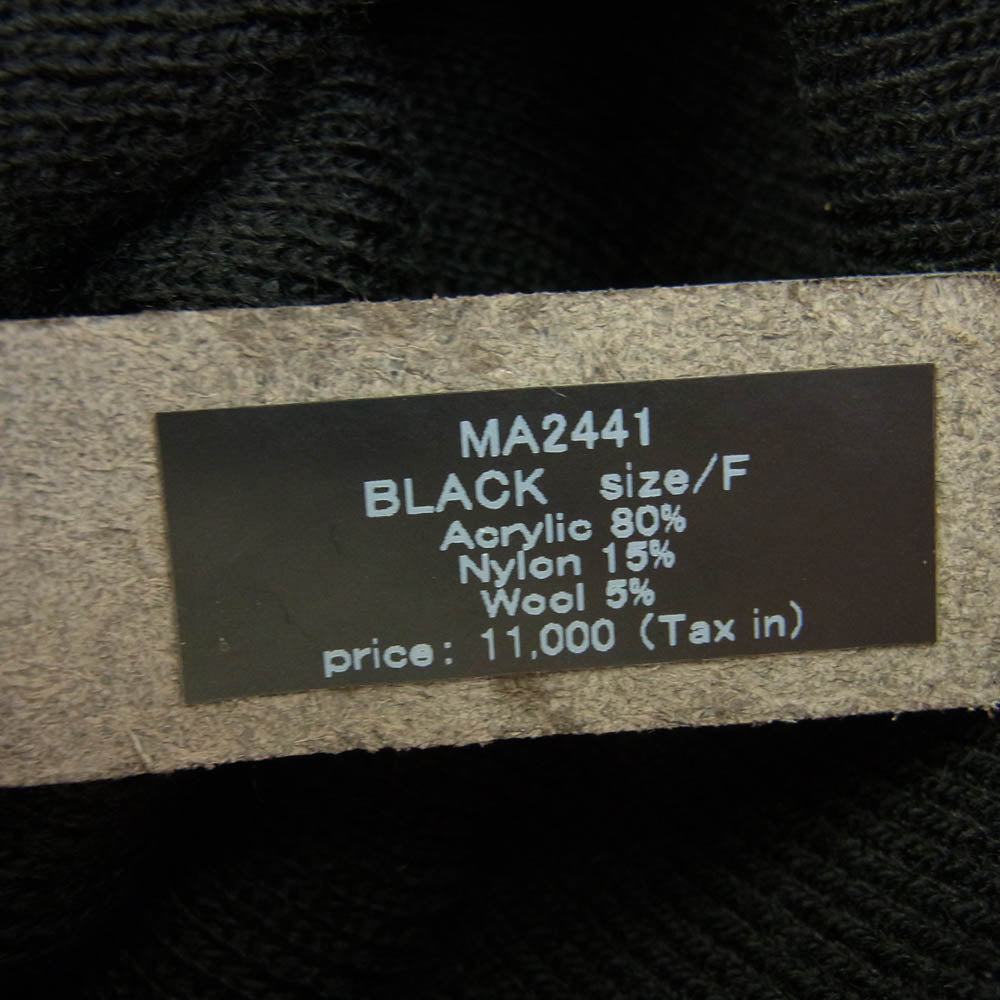 アカンサス MA2441 muta MARINE Logo Pool Knit Cap ムータ ロゴ ニット キャップ ブラック系【極上美品】【中古】