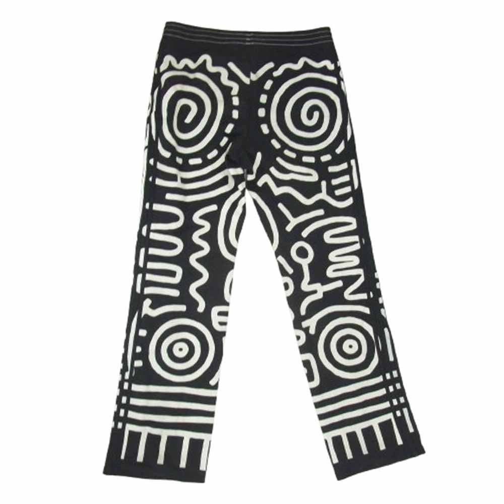 adidas アディダス × Keith Haring キースヘリング JEREMY SCOTT  ジェレミースコット 総柄 トラック パンツ ブラック系 M【中古】