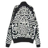 adidas アディダス × Keith Haring キースヘリング JEREMY SCOTT  ジェレミースコット 総柄 トラック ジャケット ブラック系 M【中古】