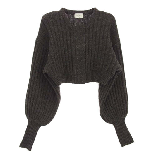 ホリデイ 18204929 loose arm short wool mix nepp knit cardigan ミックスネップショートカーディガン ブラウン系 ONE SIZE【中古】