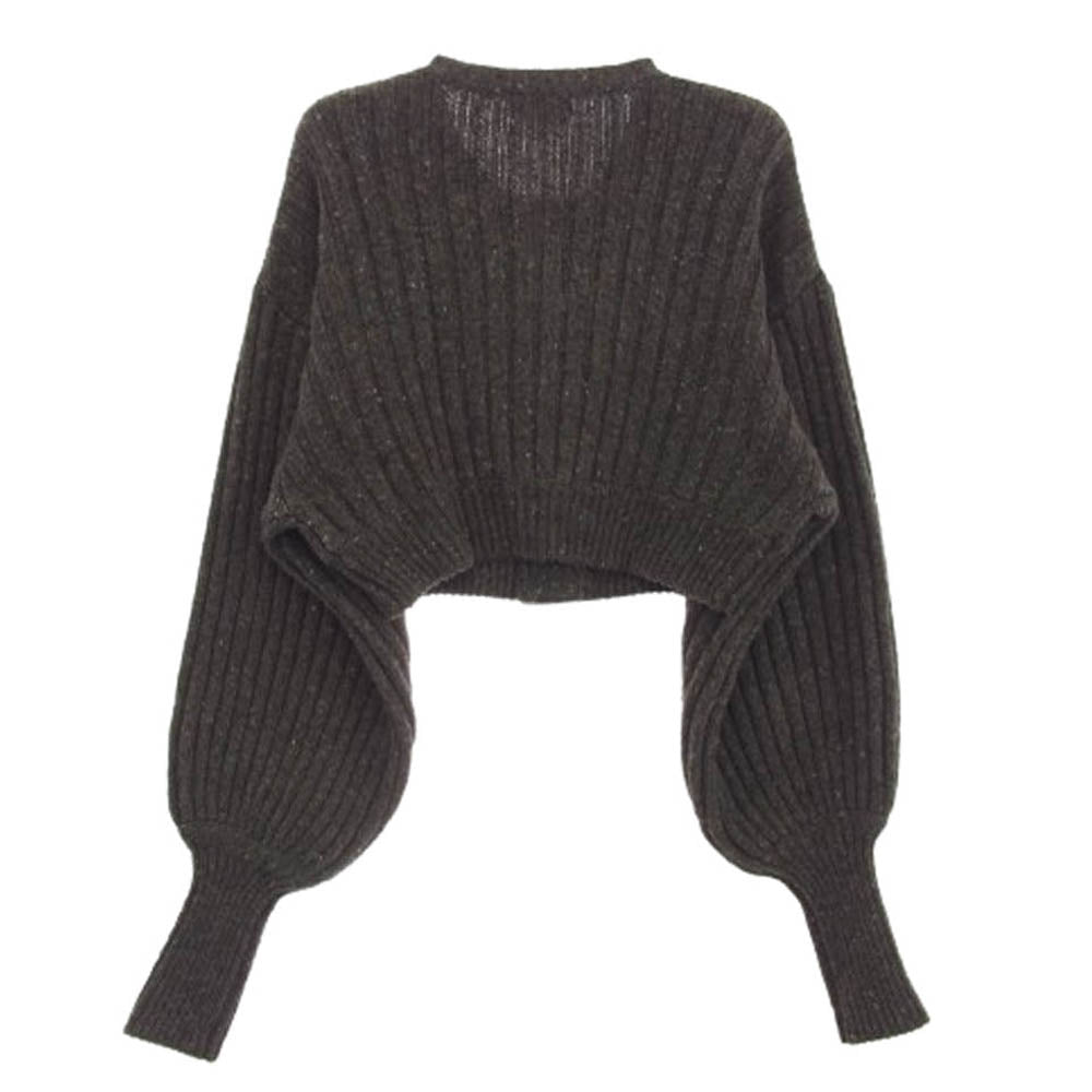ホリデイ 18204929 loose arm short wool mix nepp knit cardigan ミックスネップショートカーディガン ブラウン系 ONE SIZE【中古】