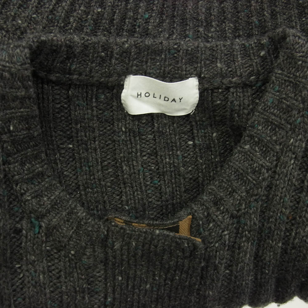 ホリデイ 18204929 loose arm short wool mix nepp knit cardigan ミックスネップショートカーディガン ブラウン系 ONE SIZE【中古】