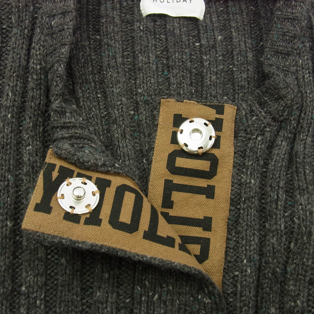 ホリデイ 18204929 loose arm short wool mix nepp knit cardigan ミックスネップショートカーディガン ブラウン系 ONE SIZE【中古】
