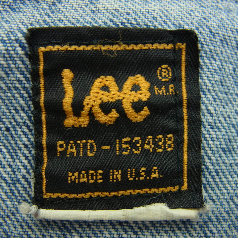 Lee リー PATD-153438 80s~90s USA製 デニム トラッカー ジャケット Gジャン インディゴブルー系 サイズ不明【中古】