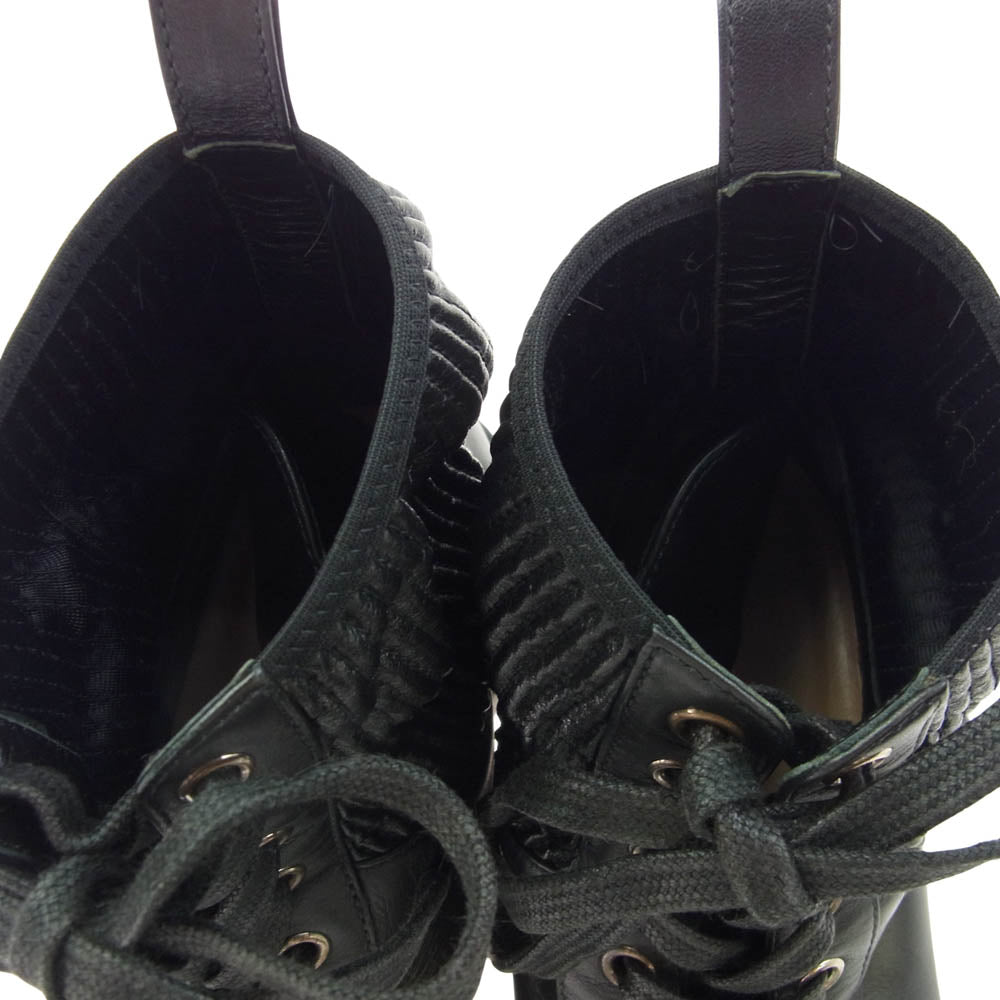 ジャンヴィトロッシ 73884 1434 レザー ブーツ シューズ ブラック系 37【中古】