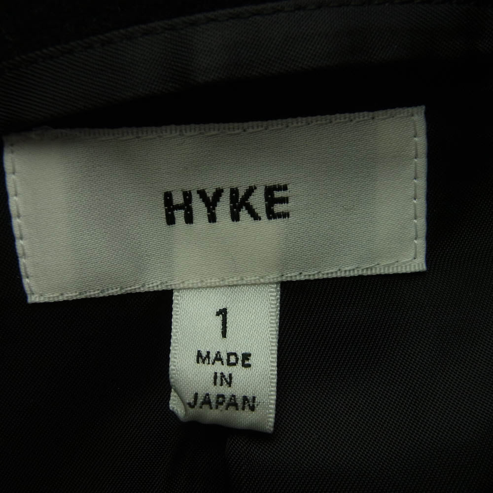 HYKE ハイク 142-17032 ウールメルトン Pコート ブラック系 1【中古