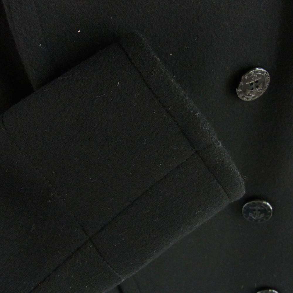 HYKE ハイク 142-17032 ウールメルトン Pコート ブラック系 1【中古】