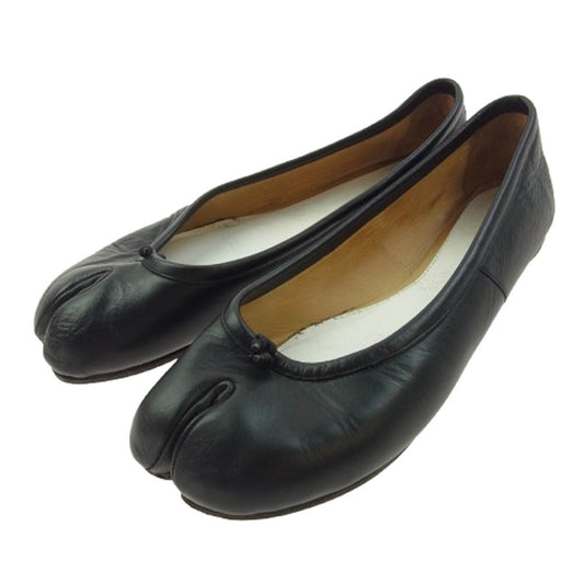 MAISON MARGIELA メゾンマルジェラ TABI BALLET FLATS SHOES 足袋 タビ フラット パンプス ブラック系 36 1/2【中古】