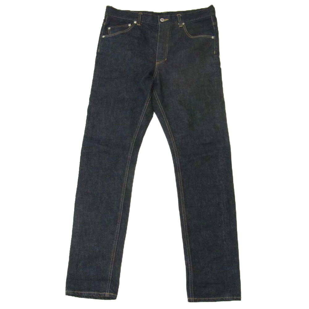ISAMUKATAYAMA BACKLASH イサムカタヤマバックラッシュ D703-W TIGHT STRAIGHT DENIM ONE WASH INDIGO ワンウォッシュ タイト ストレート デニム パンツ インディゴブルー系 L【中古】