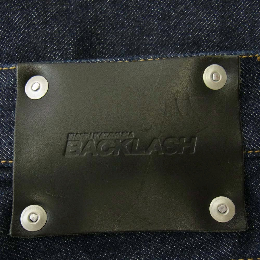 ISAMUKATAYAMA BACKLASH イサムカタヤマバックラッシュ D703-W TIGHT STRAIGHT DENIM ONE WASH INDIGO ワンウォッシュ タイト ストレート デニム パンツ インディゴブルー系 L【中古】