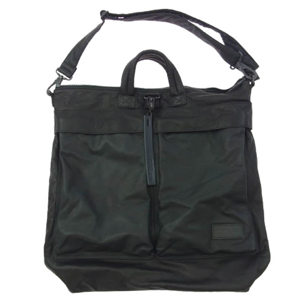 ISAMUKATAYAMA BACKLASH イサムカタヤマバックラッシュ 256-02 japan steer leather ジャパン ステア レザー ショルダー ヘルメット バック ブラック系【極上美品】【中古】