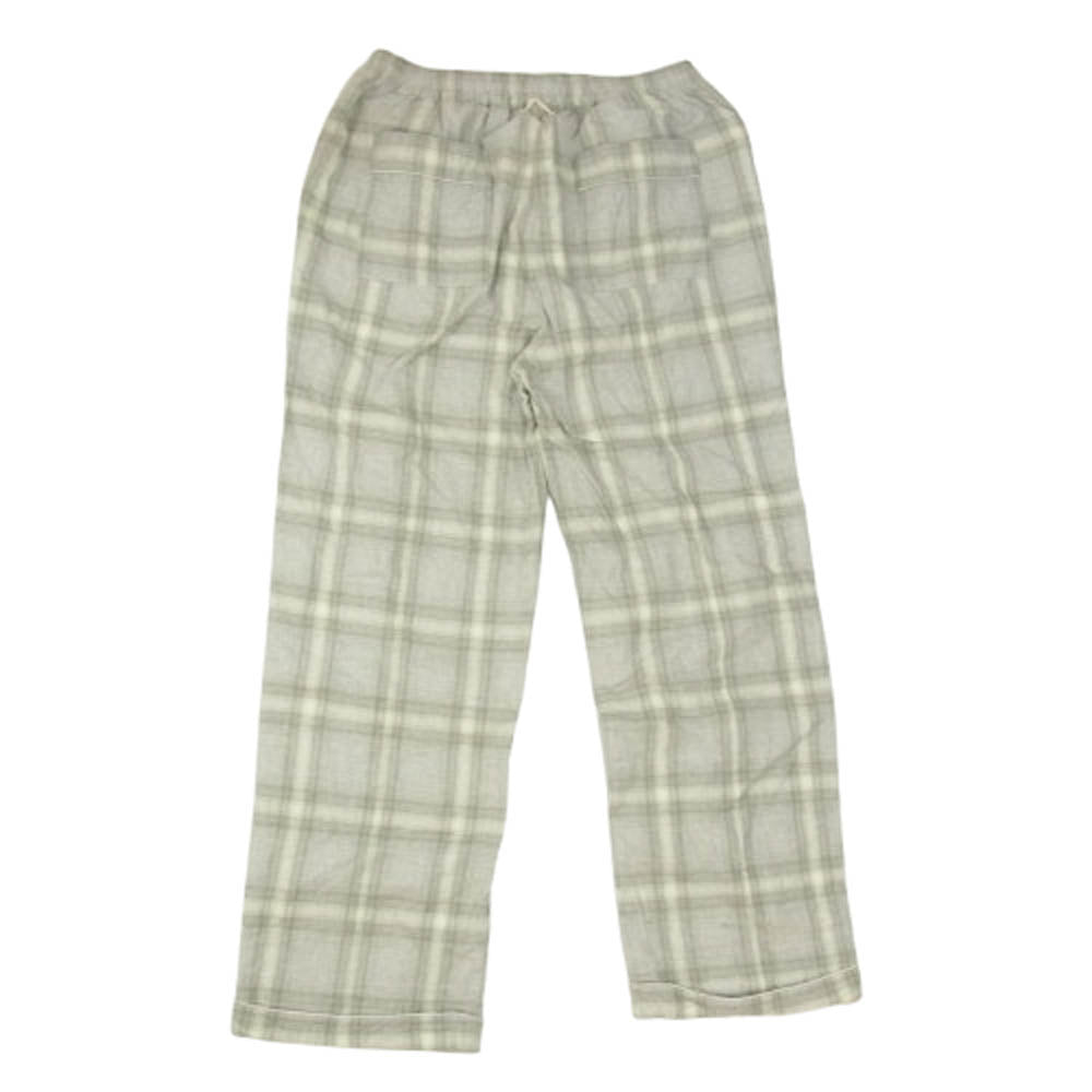 メゾンキネマ 23AW KNM-23AW-SETPT01 Check pajama pants チェック パジャマ パンツ グレー系 L【中古】