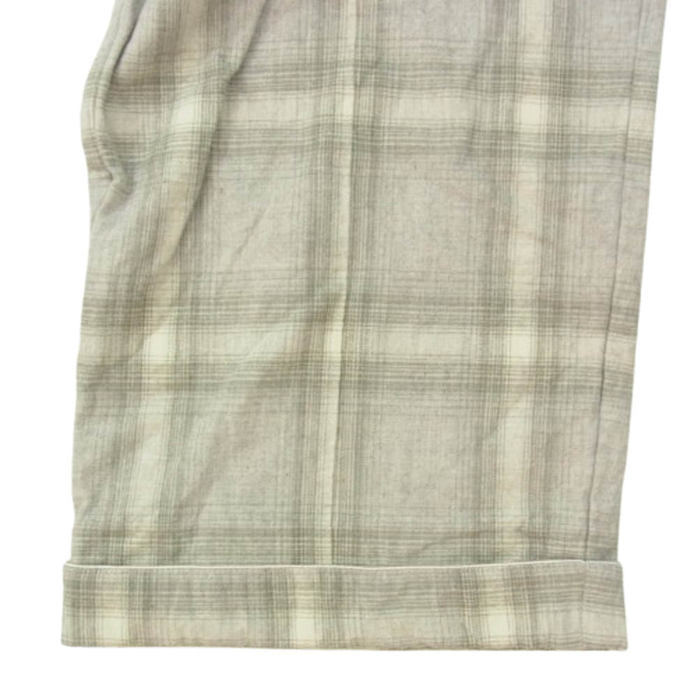メゾンキネマ 23AW KNM-23AW-SETPT01 Check pajama pants チェック パジャマ パンツ グレー系 L【中古】