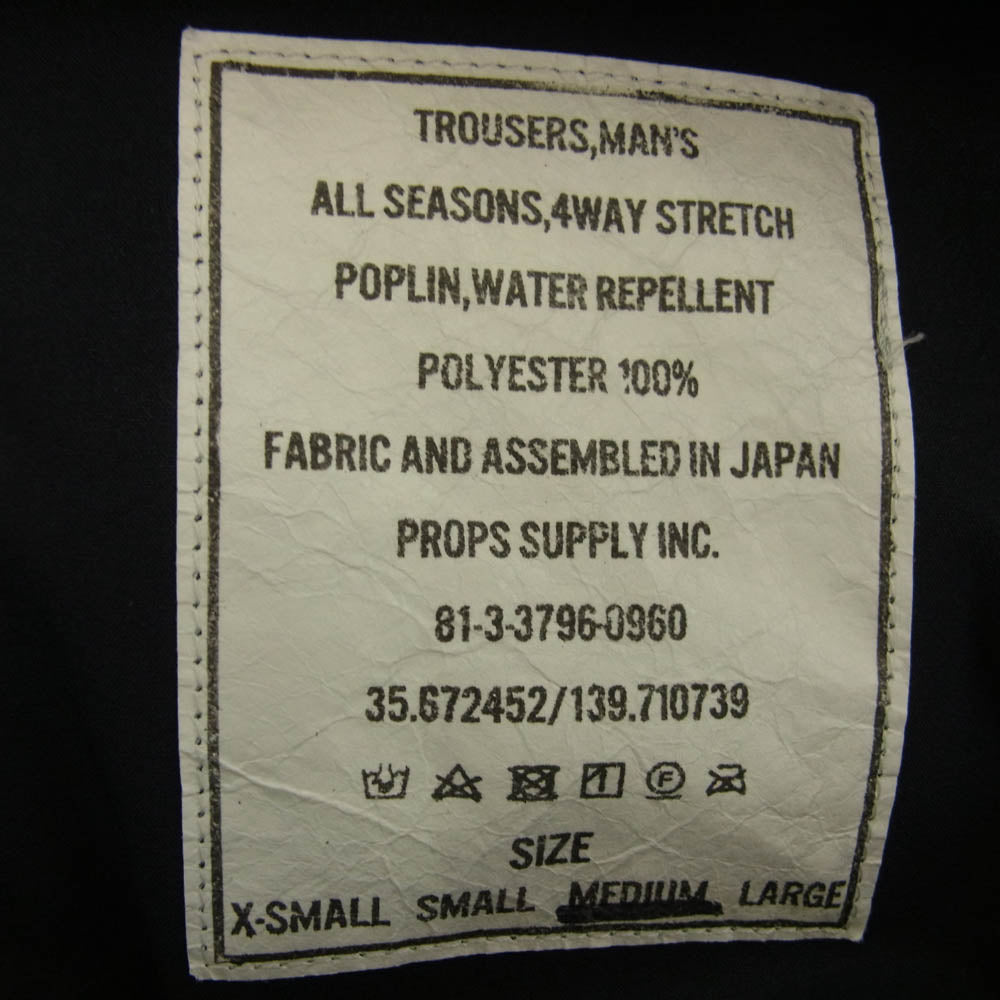 プロップスストア Stretch Polyester Easy Trousers ストレッチ イージーパンツ ネイビー ネイビー系 M【中古】