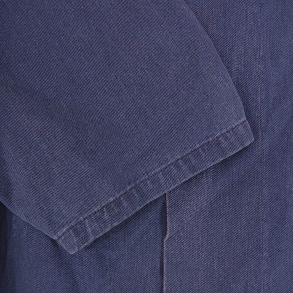 COMOLI コモリ 23SS X01-01016 COTTON DRILL WORK JACKET コットン ドリル ワーク ジャケット 長袖 シャツ ネイビー系 3【中古】