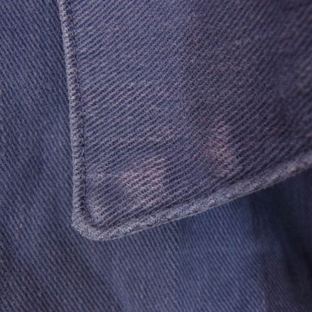 COMOLI コモリ 23SS X01-01016 COTTON DRILL WORK JACKET コットン ドリル ワーク ジャケット 長袖 シャツ ネイビー系 3【中古】