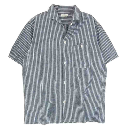 WAREHOUSE ウエアハウス 3091 OPEN COLLAR SHIRTS オープンカラー シャンブレー デニム 山形ポケット シャツ ブルー系 40【中古】