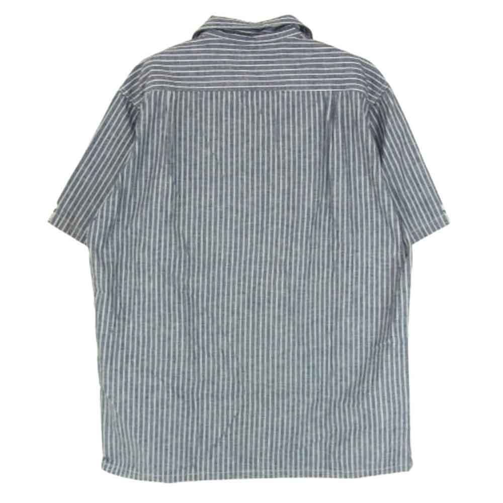 WAREHOUSE ウエアハウス 3091 OPEN COLLAR SHIRTS オープンカラー シャンブレー デニム 山形ポケット シャツ ブルー系 40【中古】