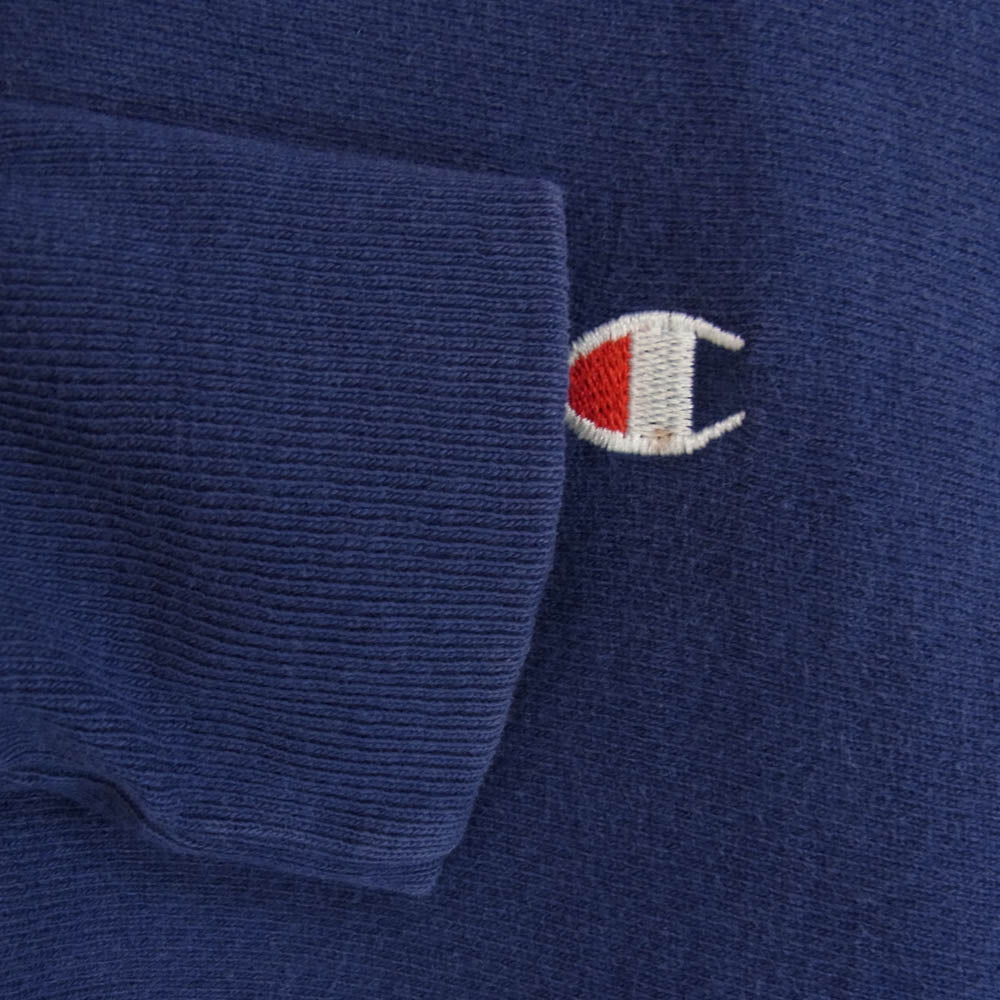 Champion チャンピオン ヴィンテージ 90s USA製 REVERSE WEAVE リバースウィーブ 目あり 目付き スウェット パーカー ネイビー系 L【中古】