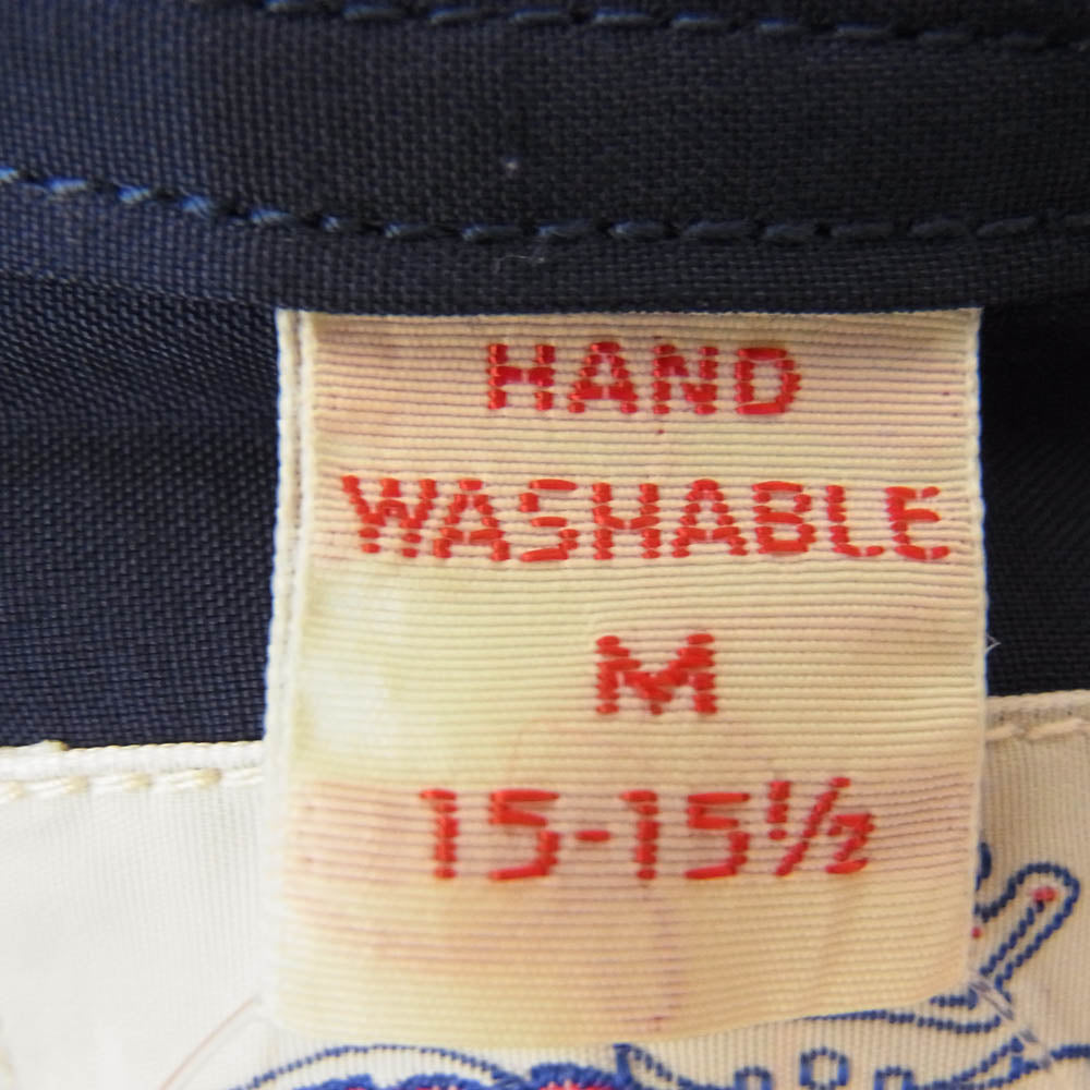 東洋エンタープライズ DK29238 DUKE KAHANAMOKU SPECIAL EDITION DERBY デューク カハナモク スペシャル エディション レーヨン ハワイアン アロハ 長袖 シャツ ネイビー系 M【中古】