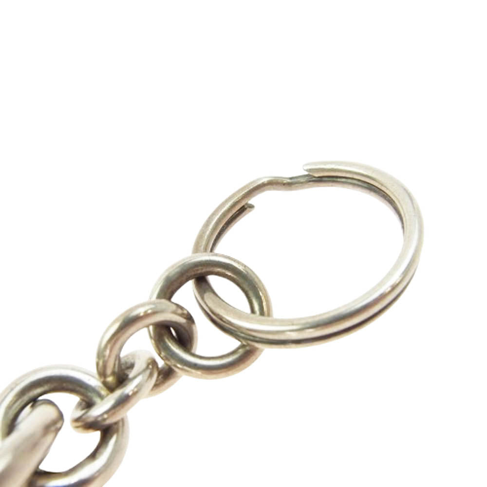 TRAVIS WALKER トラヴィスワーカー 販売証明カード付属 SKULL WITH CROSS  KEY CHAIN ストーンアイ クロス スカル フック ダガー キーチェーン シルバー系【中古】