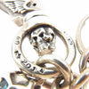 TRAVIS WALKER トラヴィスワーカー 販売証明カード付属 SKULL WITH CROSS  KEY CHAIN ストーンアイ クロス スカル フック ダガー キーチェーン シルバー系【中古】