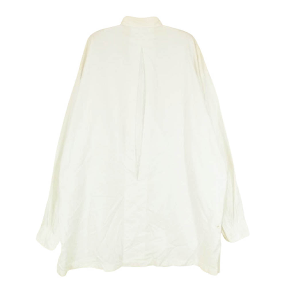 ISSEY MIYAKE イッセイミヤケ im product アイムプロダクト バンドカラー 長袖シャツ ホワイト系 L【中古】