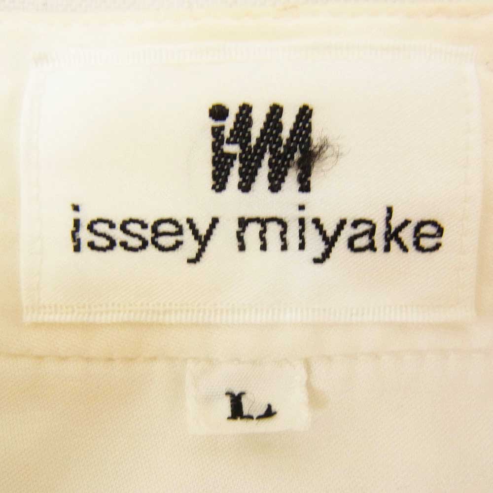 ISSEY MIYAKE イッセイミヤケ im product アイムプロダクト バンドカラー 長袖シャツ ホワイト系 L【中古】