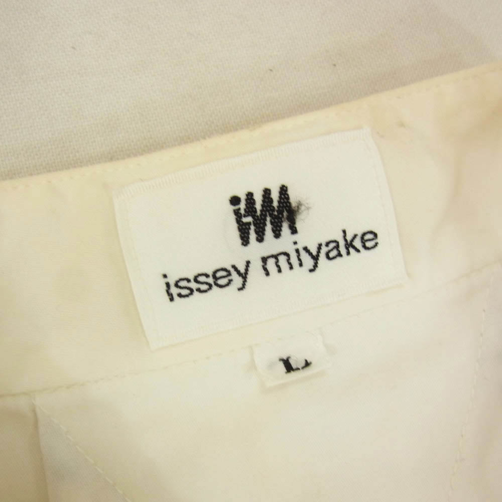 ISSEY MIYAKE イッセイミヤケ im product アイムプロダクト バンドカラー 長袖シャツ ホワイト系 L【中古】