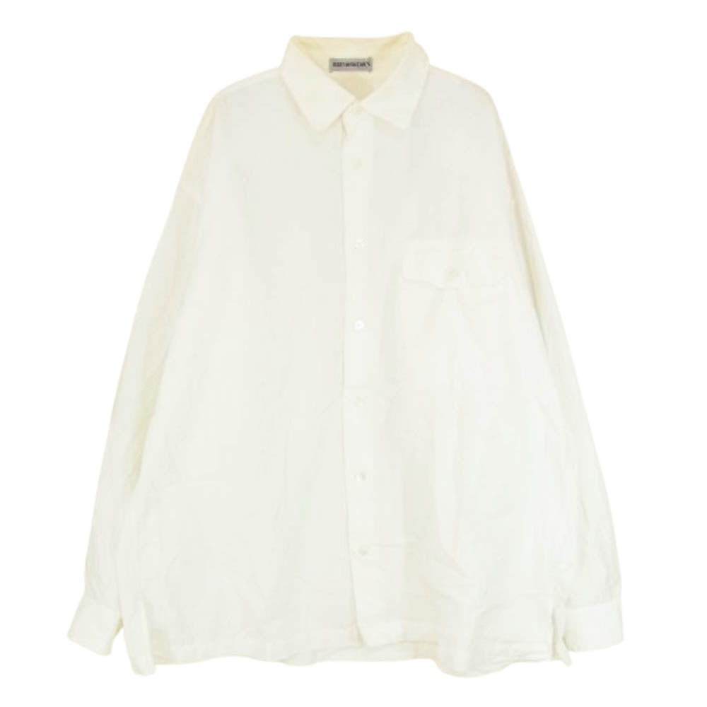ISSEY MIYAKE イッセイミヤケ 銀タグ ポケット付 長袖 シャツ ホワイト系 サイズ表記無【中古】