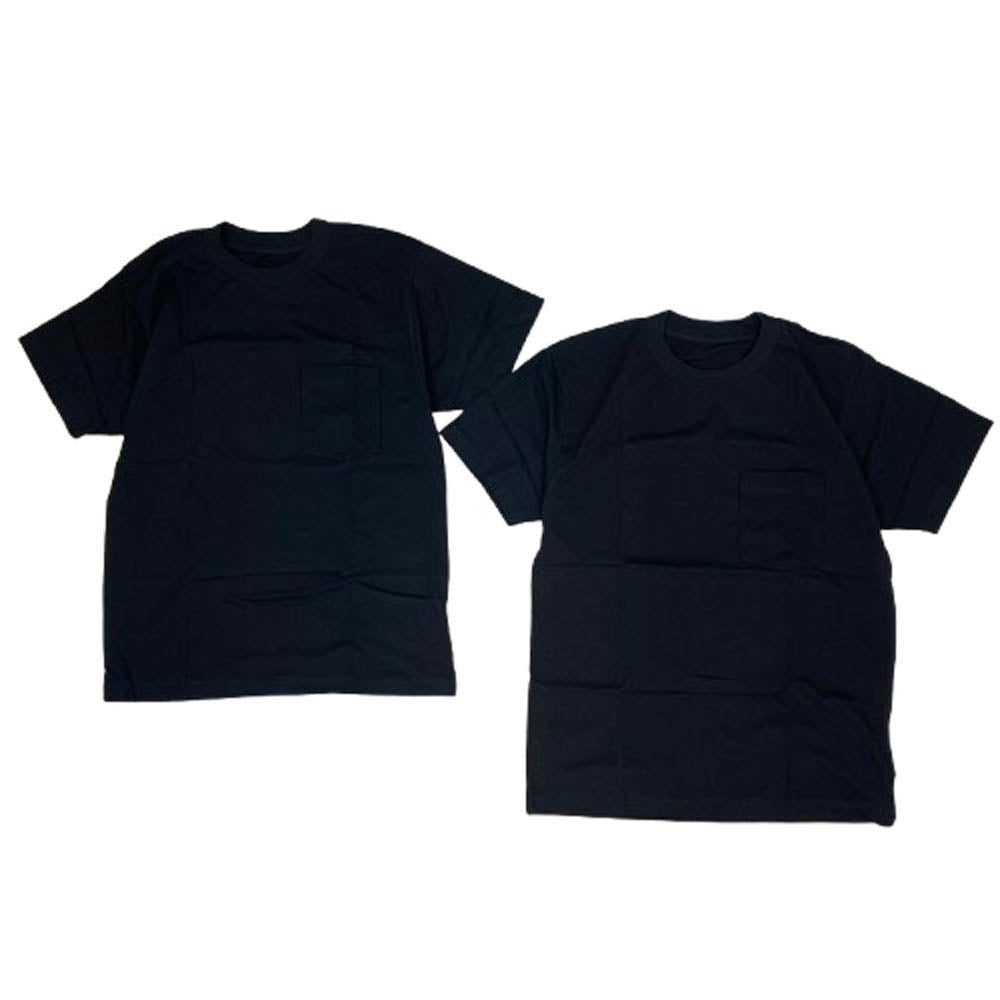 MINEDENIM マインデニム 22AW PCT-601-99-M2-2 USA製 Los Angeles Apparel 2PACK 2パック 6.0ozヘビーコームドコットン ポケット 半袖 Tシャツ ブラック系 M【中古】