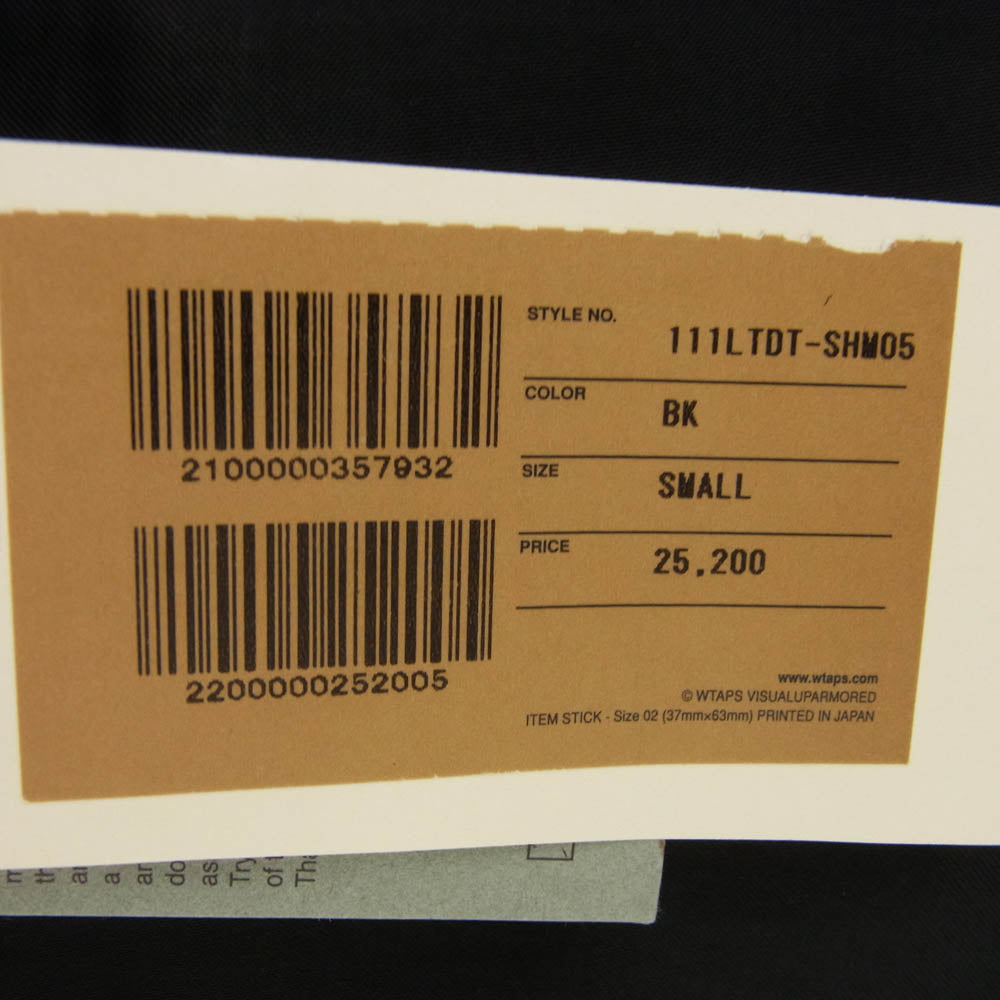 WTAPS ダブルタップス 111LTDT-SHM05 SWINGER LS SHIRT RACO TWILL ロゴ刺繍 オープンカラー レーヨン 長袖 ボーリング シャツ ブラック系 ピンク系 S【美品】【中古】