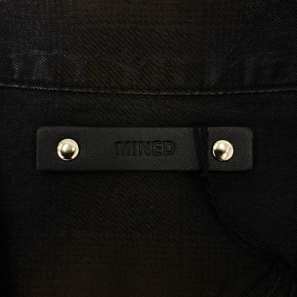 MINEDENIM マインデニム 2008-5002-67-012 OMBRE CHECK DENIM OPEN COLLAR SH オンブレ チェック オープンカラー 長袖 シャツ ブラウン系 ネイビー系 1【中古】