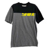 MAISON MARGIELA メゾンマルジェラ 16AW S30GC0580 S22816 10ライン 四つタグ SHINE 切替 プリント Tシャツ 半袖カットソー ブラック系 グレー系 44【美品】【中古】